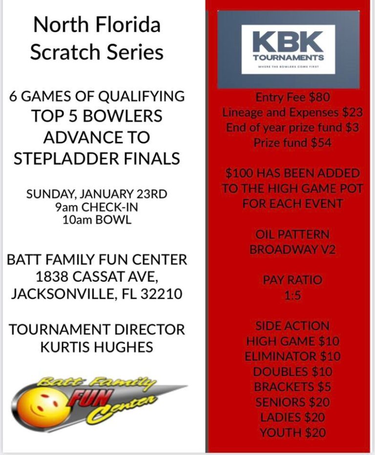 North Florida Scratch Series Bowling Tournament Southern TNBA & USBC