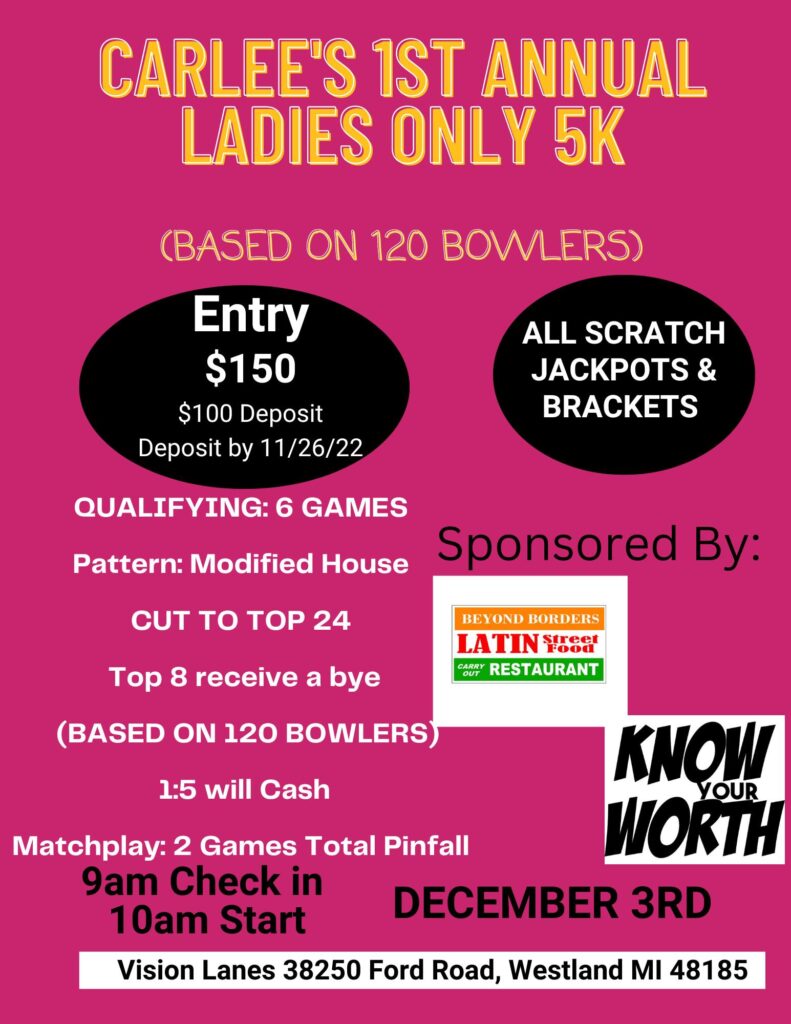 Carlee's 1st Annual Ladies Only 5K Bowling Tournament Southern TNBA