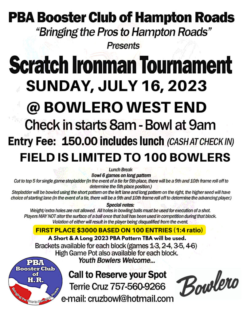 Scratch Ironman Bowling Tournament Southern TNBA & USBC Bowling