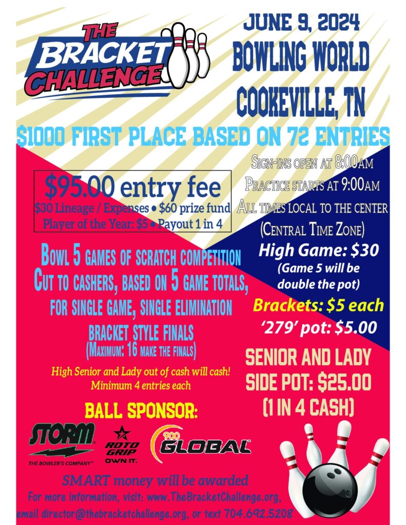 The Bracket Challenge Cookeville Scratch Bowling Tournament